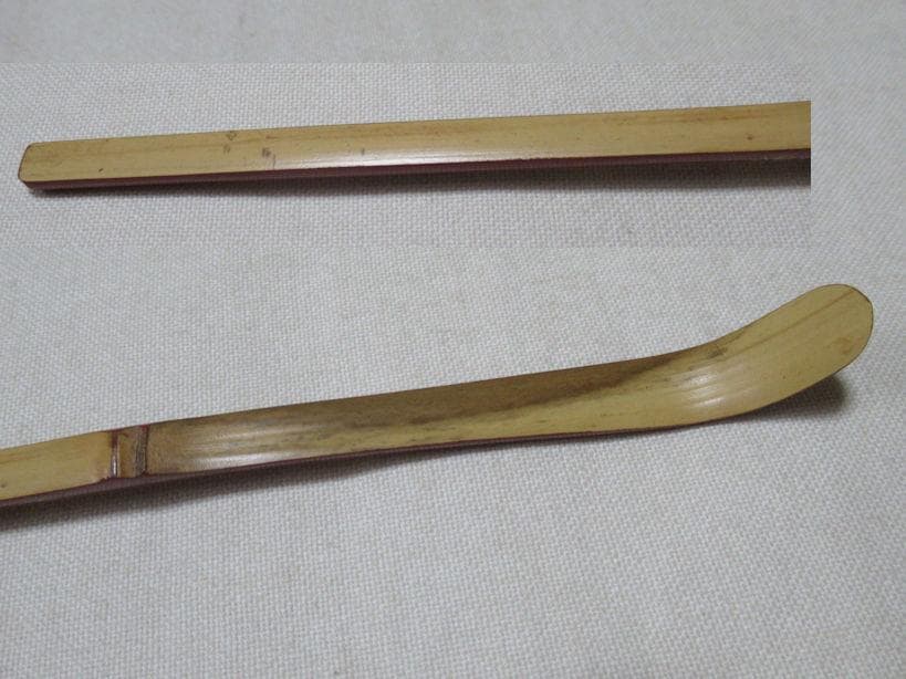 表千家尋牛斎書付茶杓　千代の友　梅鉢蒔絵