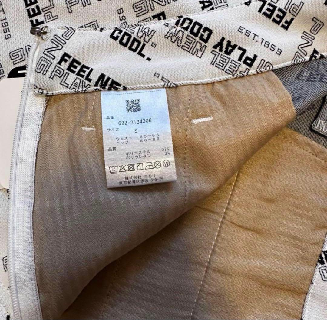 PING 長袖　ポロシャツ　スリットスカート　ストレッチ　総柄　春夏秋　長袖