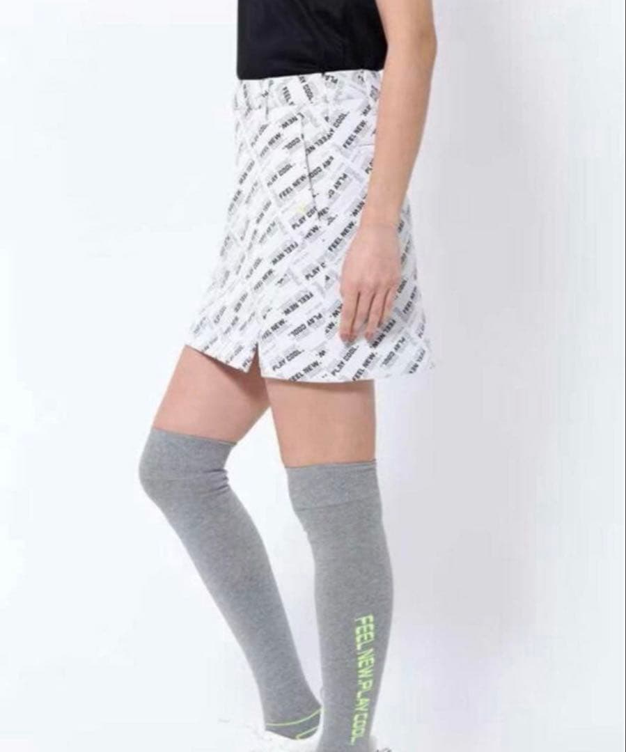 PING 長袖　ポロシャツ　スリットスカート　ストレッチ　総柄　春夏秋　長袖