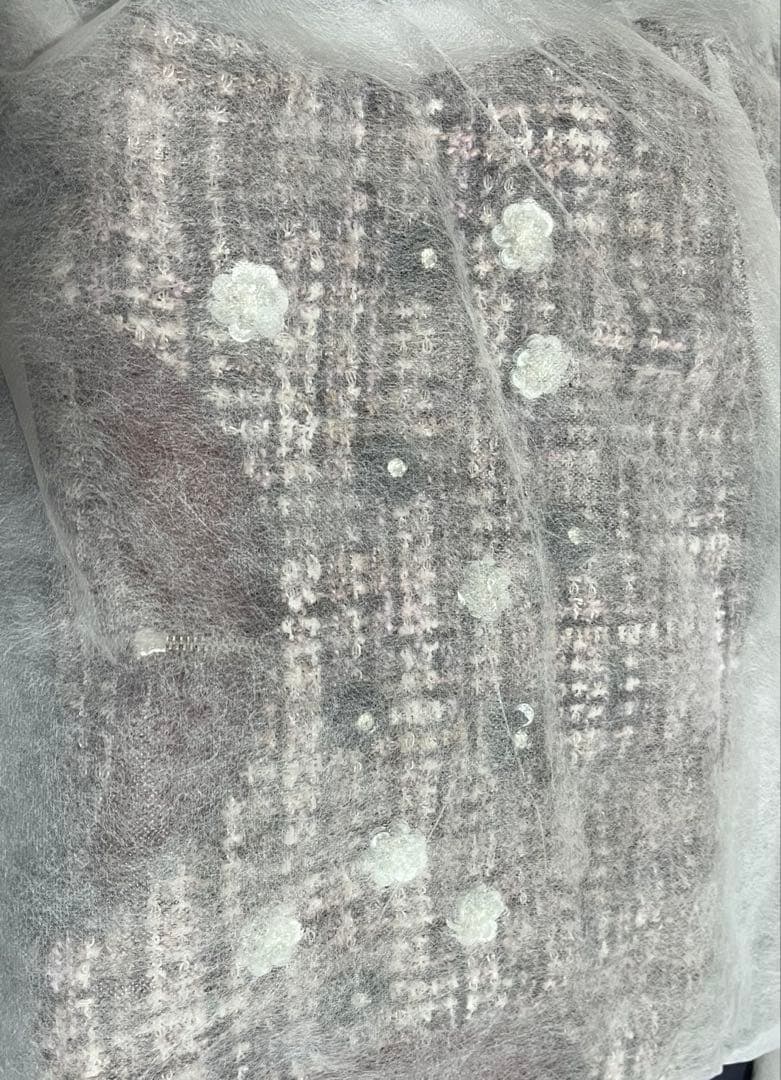 新作新品タグ付き　リリーブラウン♡ ツイードビジューAラインミニワンピース