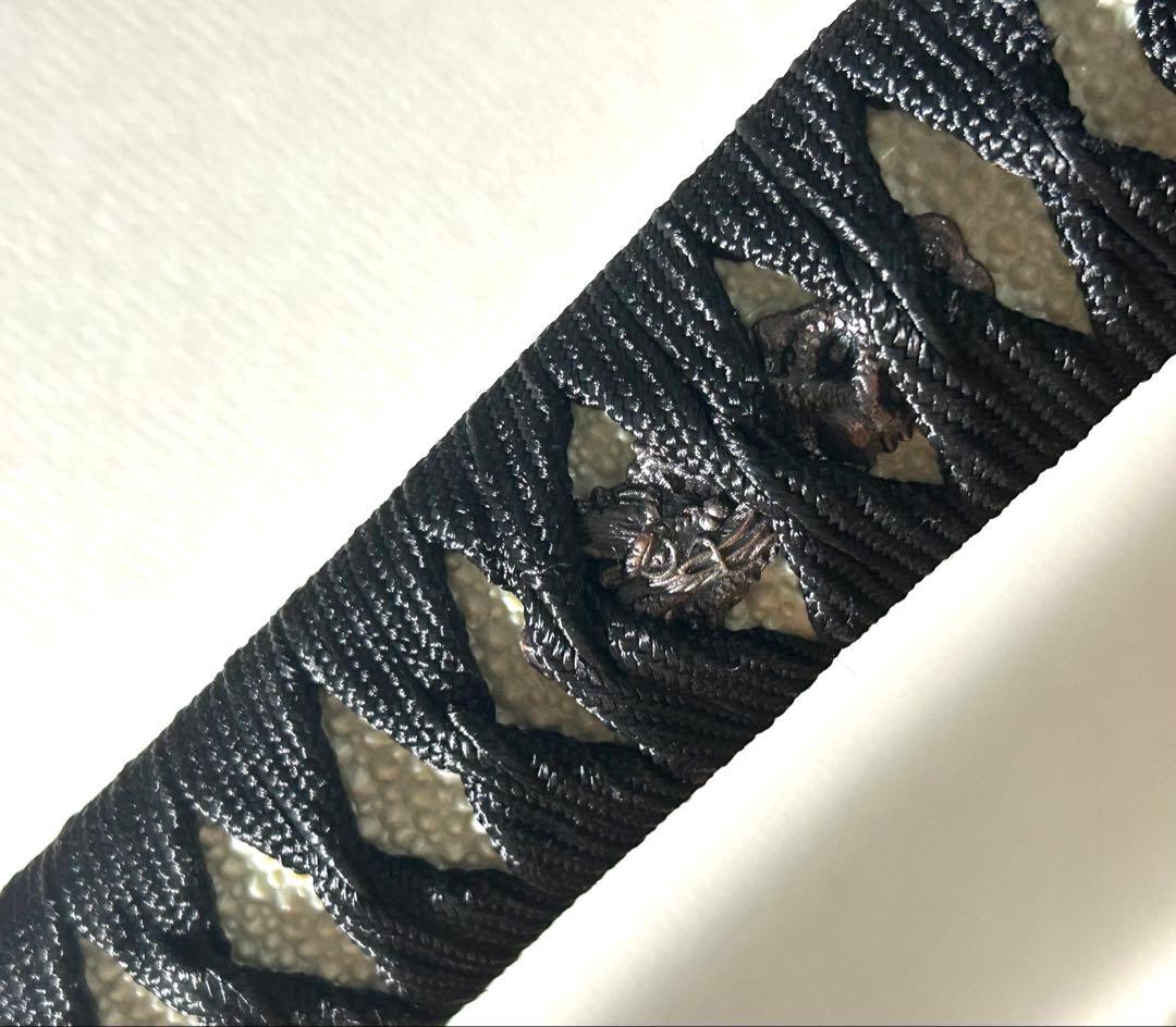 日本製　模造刀 2本セット 刀掛台付き 龍柄 黒色 観賞用　小道具　コスプレ