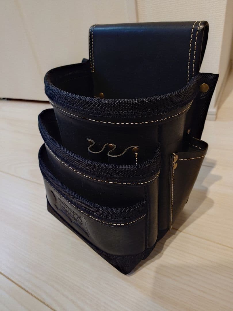 ニックス　KBB-301DD／総ヌメ革使用3段腰袋（バリスティック補強仕上げ）