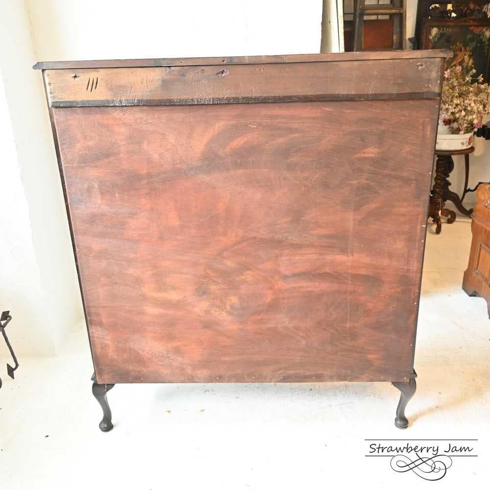 L3103-85 英国アンティーク ガラスキャビネット 食器棚 マホガニー