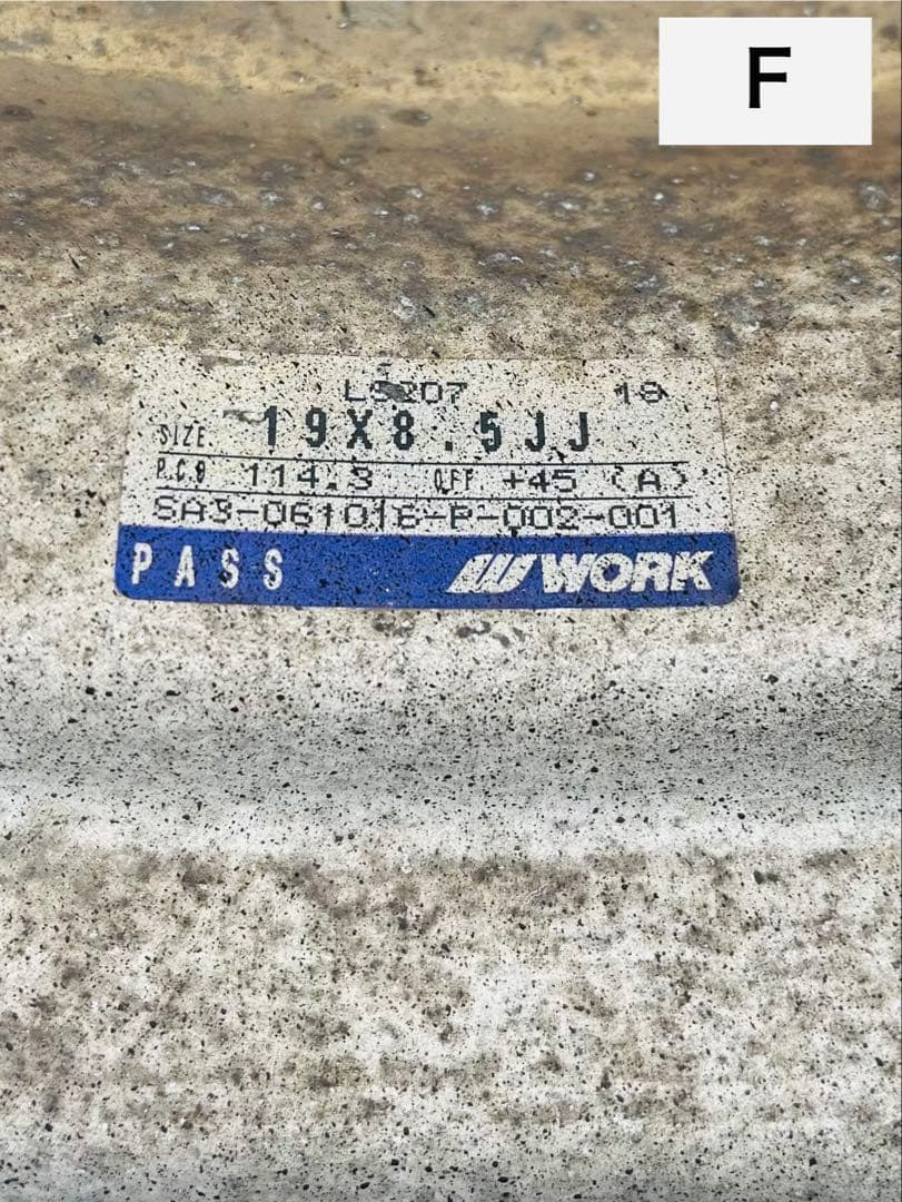 K*G様 WORK ワーク LS207 19インチ 深リム クロームメッキ 4本