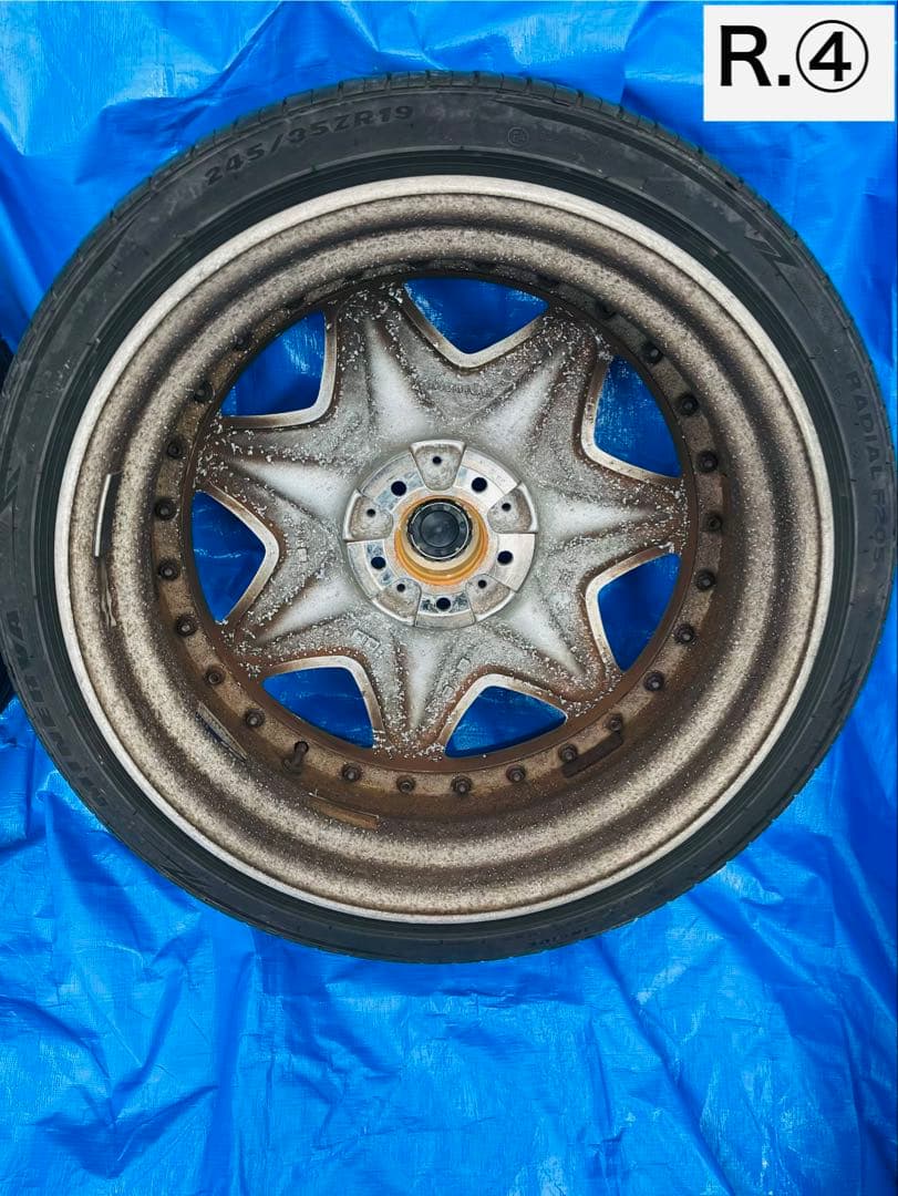 K*G様 WORK ワーク LS207 19インチ 深リム クロームメッキ 4本