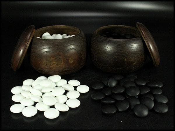 碁石 碁器 一対(K-XA772)