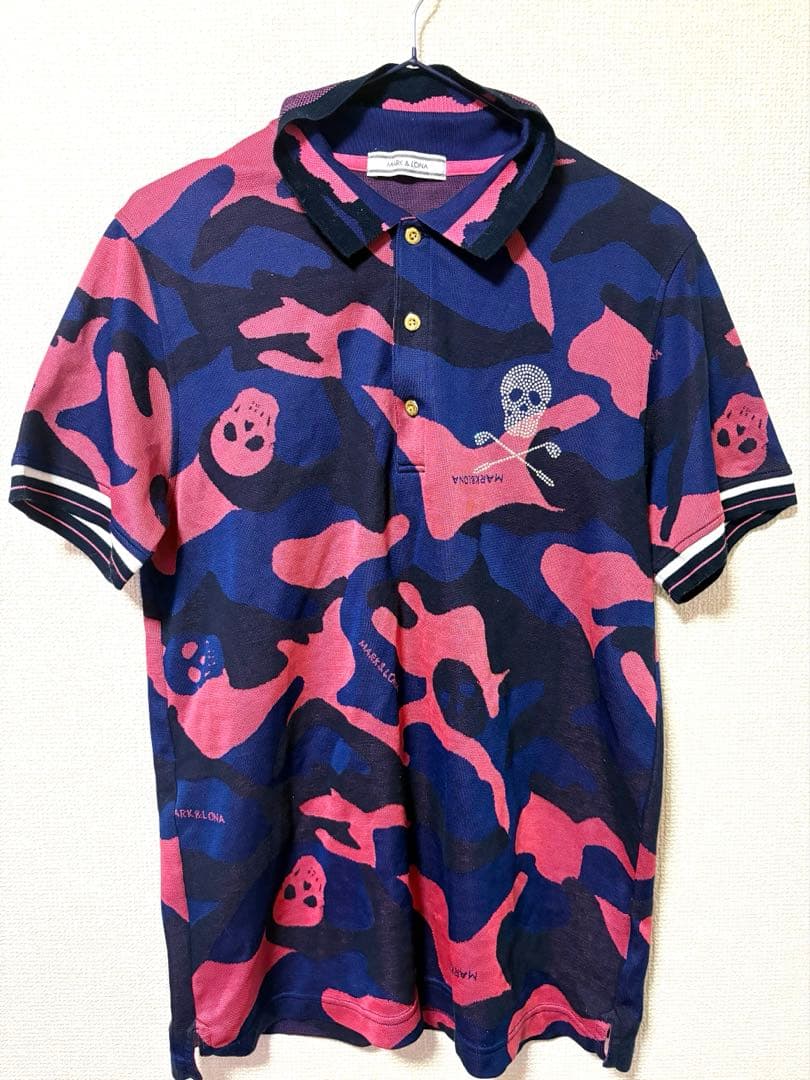 美品✨マークアンドロナ カモフラ ポロシャツ
