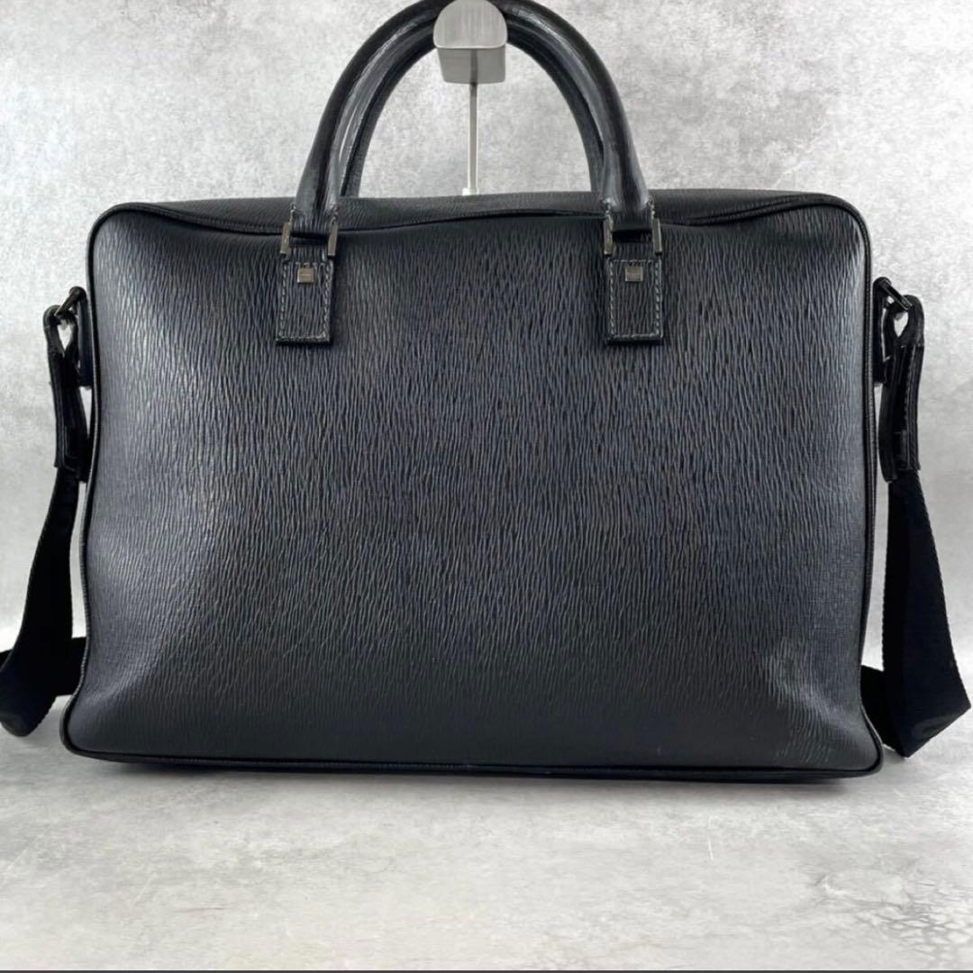 【美品】フェラガモ トートバッグ 2way ロゴ レザー 黒 大容量