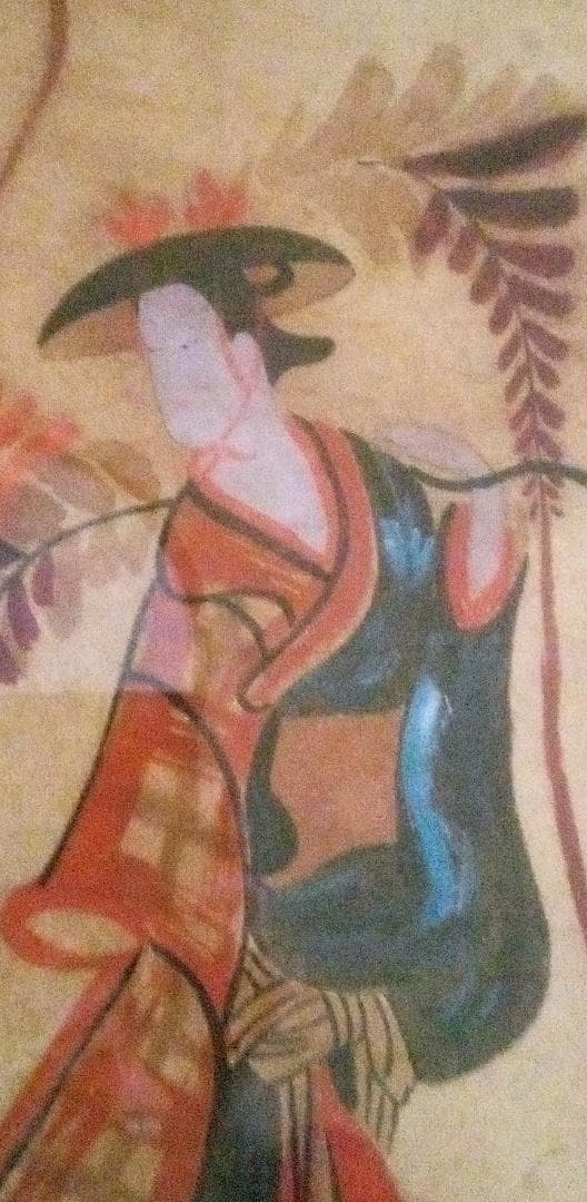 模写大津絵、藤娘