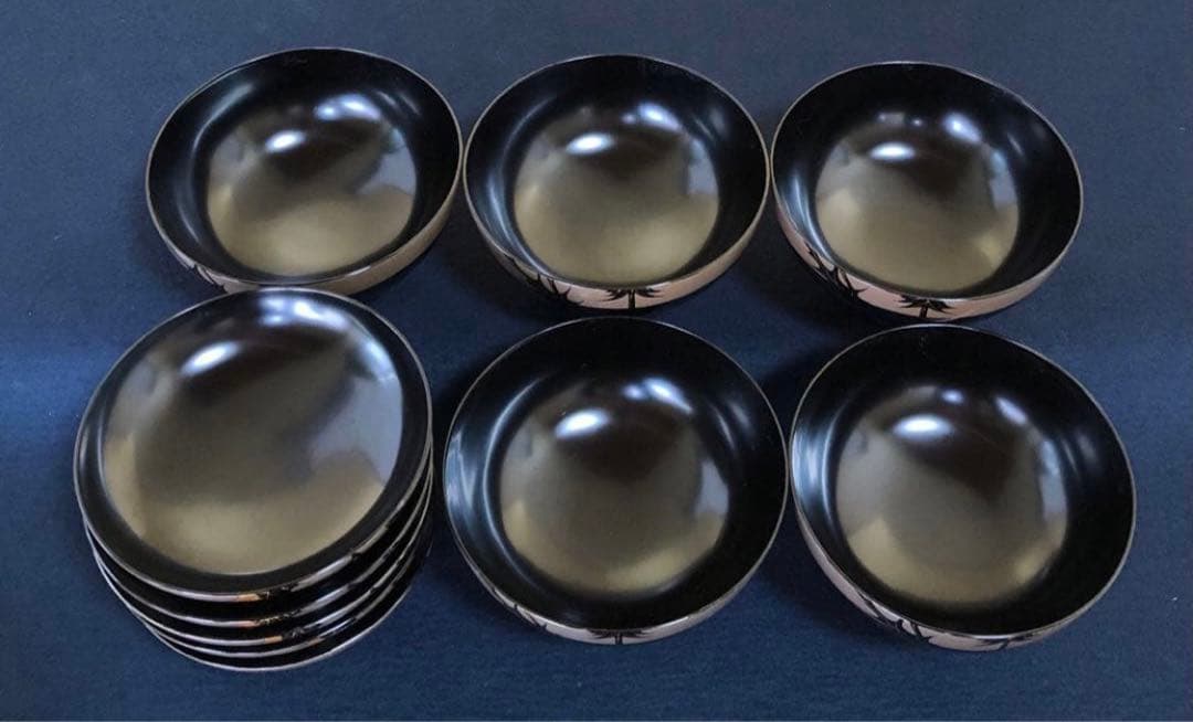 《R》輪島塗 吸物椀5客 木製漆器 木箱 上代4万　 260107か5