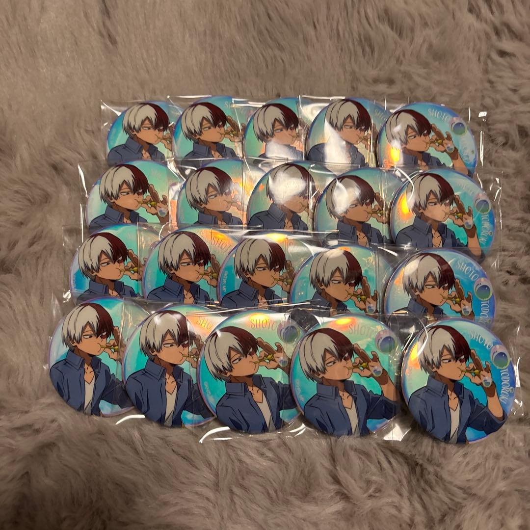 僕のヒーローアカデミア　ヒロアカ シャボン玉缶バッジ 轟焦凍