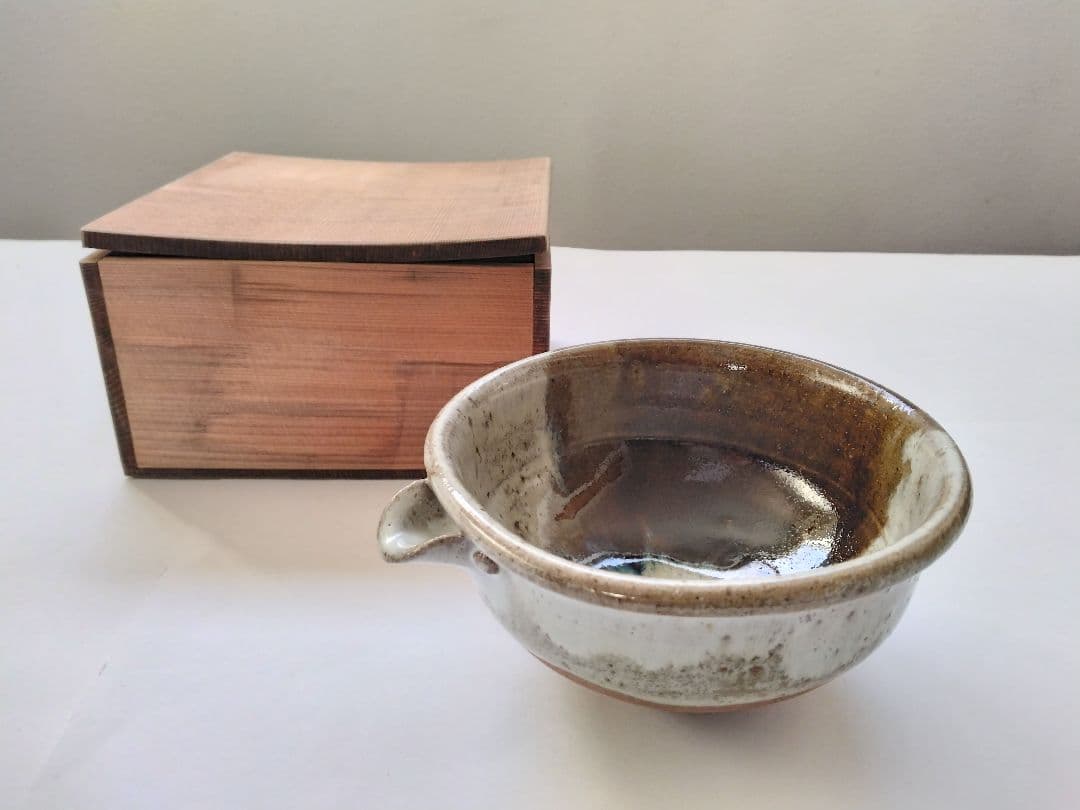 朝鮮唐津 片口　13代太郎右衛門　掛け分け　素晴らしい景色　料理鉢