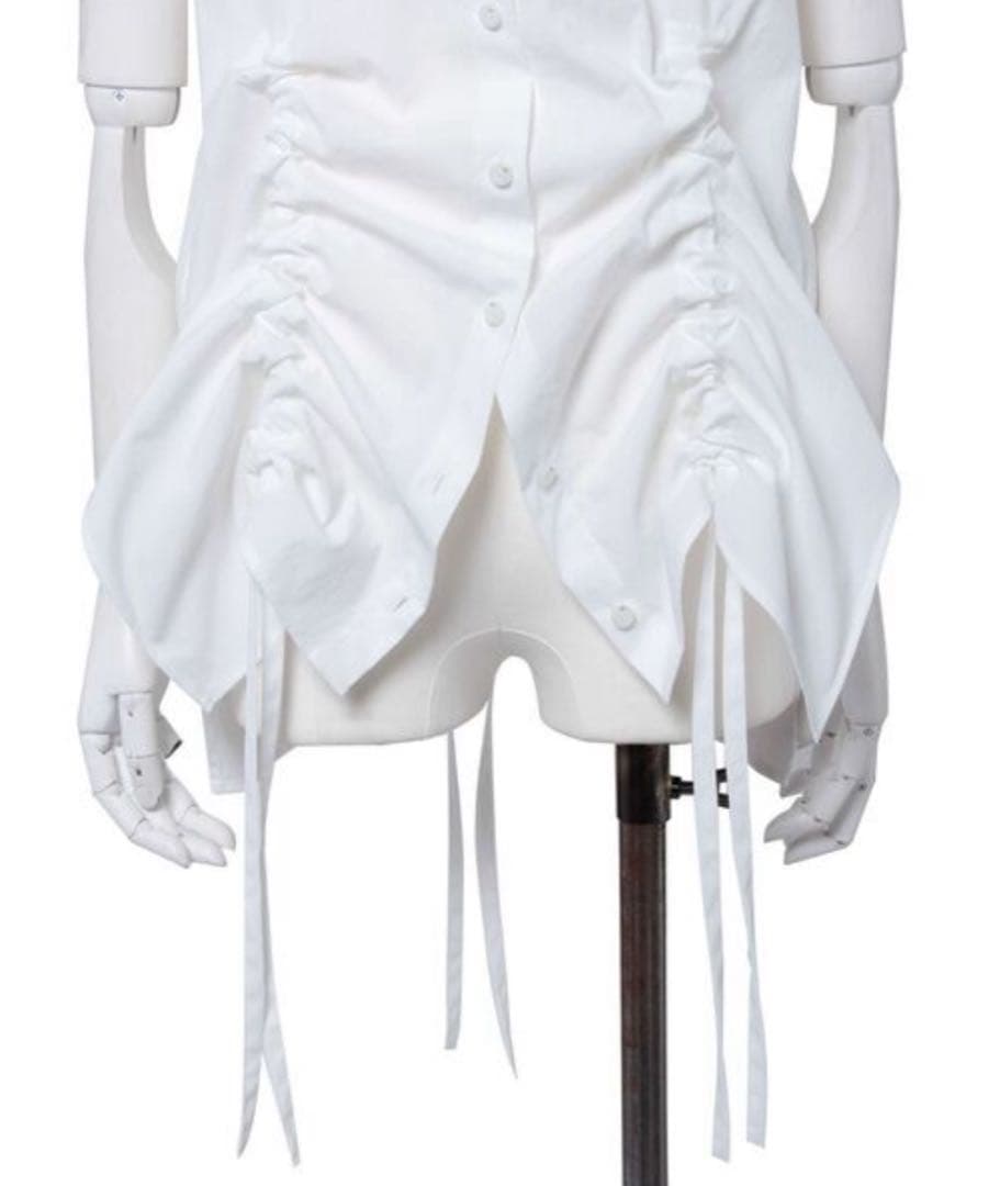 【新品未使用】UN3D. アンスリード ヘムギャザーシャツキャミソール ホワイト