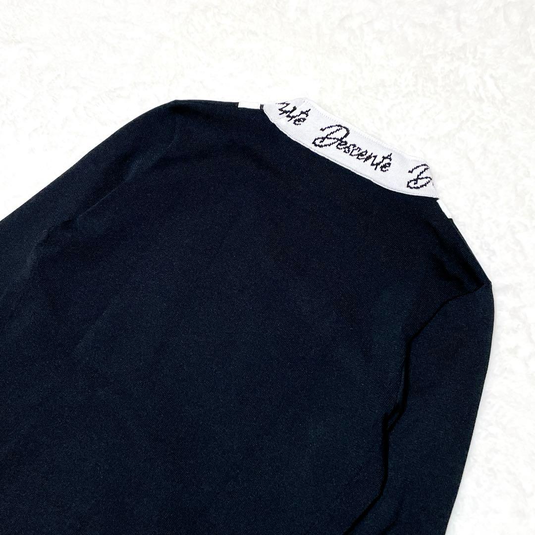【美品】DESCENTE GOLF シースル　切替モックネックニット