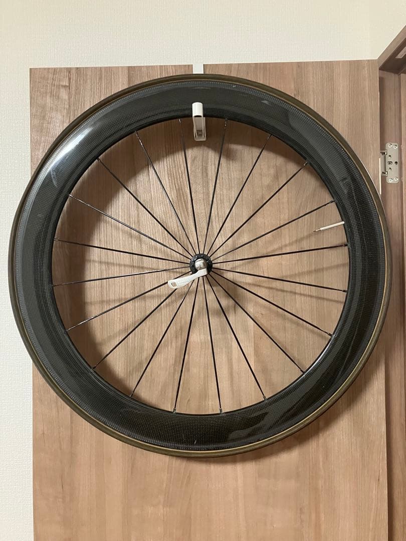 カーボンホイール　700c チューブラー　フロント　クイックリリース付き