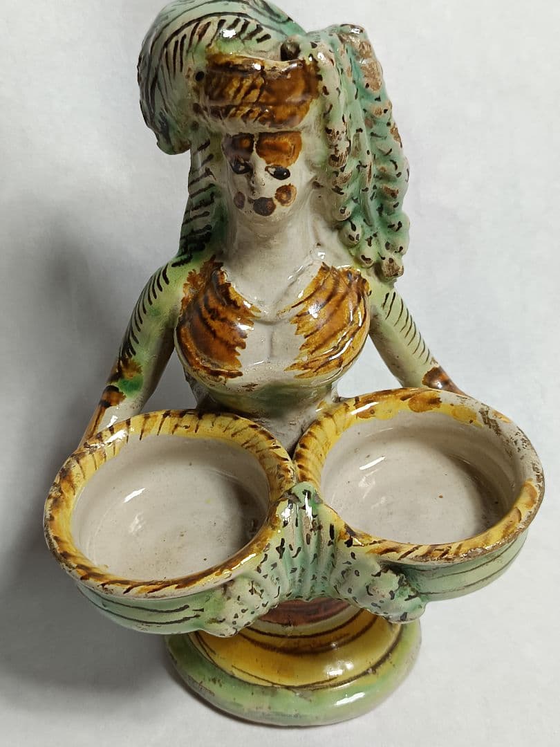 イタリアのヴィンテージ陶器キャンドルホルダー