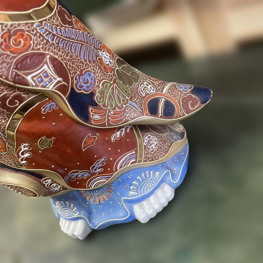 石川県九谷焼観音像　陶器製 女性像 装飾品　伝統工芸品　日本美術　金彩