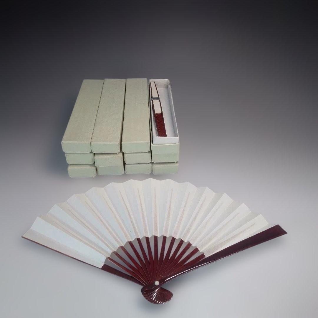 白無地　扇子　12本セット