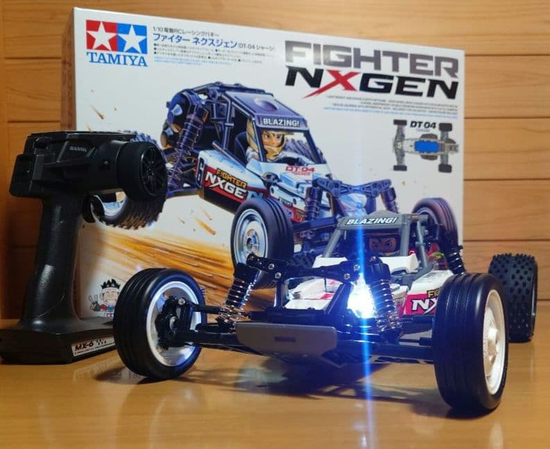 タミヤファイターネクスジェンLEDライト付＆プロポ＆バッテリー充電器新品完成品