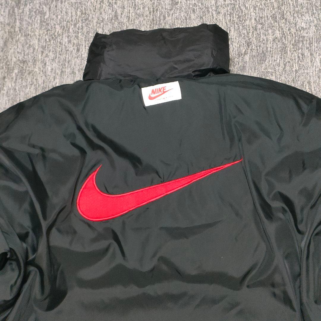 入手困難 大きいサイズ NIKE ダウンジャケット ロゴ 刺繍 リバーシブル 黒