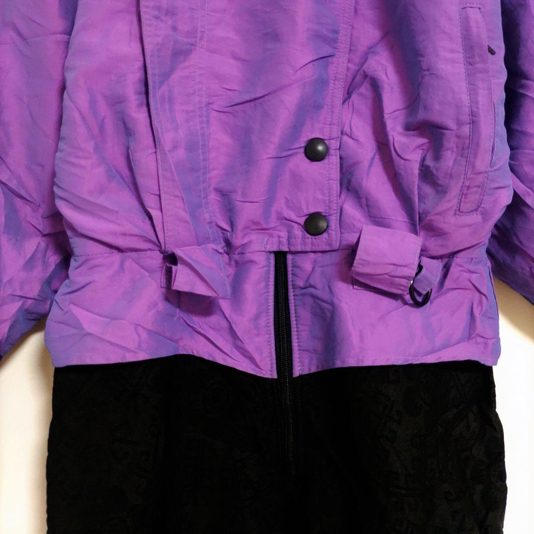 Nilz スキーウェア ジャンプスーツ パープル ブラック カラー 派手 ボード