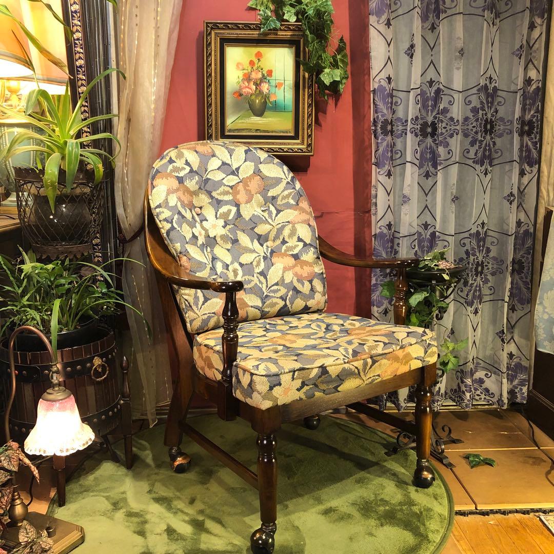 Sale 美品　カリモク　ヴィンテージ　ボールキャスター　 コロニアル チェア