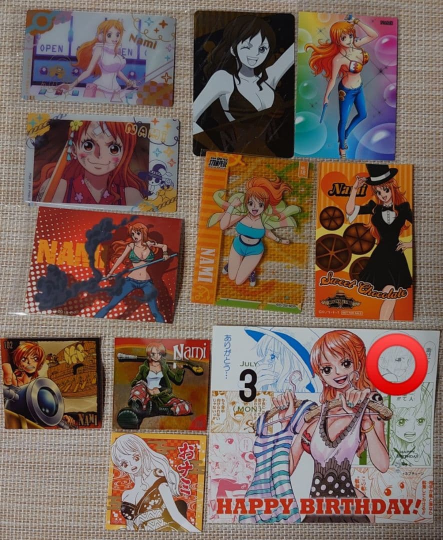 ワンピース 麦わらストア 特典 クリアカード シール ナミ