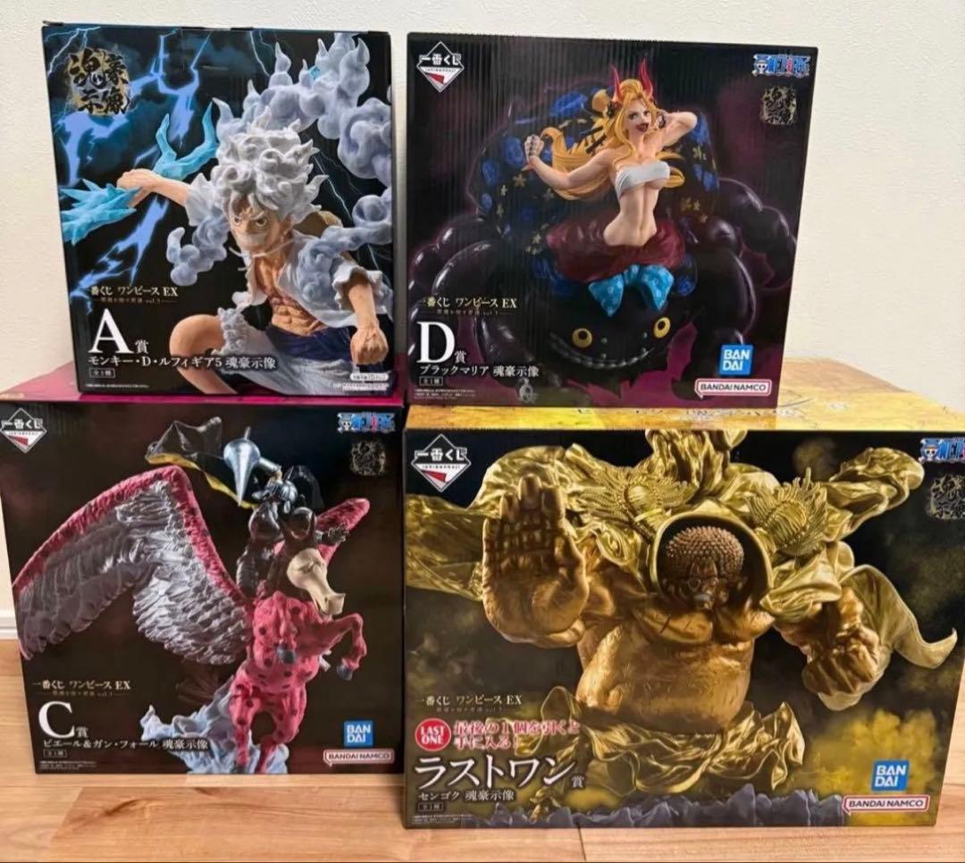 一番くじ ワンピース A賞 C賞 D賞　悪魔を宿す者達 ラストワン賞 魂豪示像