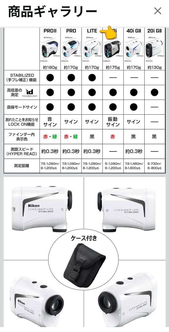 【mii9/5】ニコン COOLSHOT LITE STABILIZED