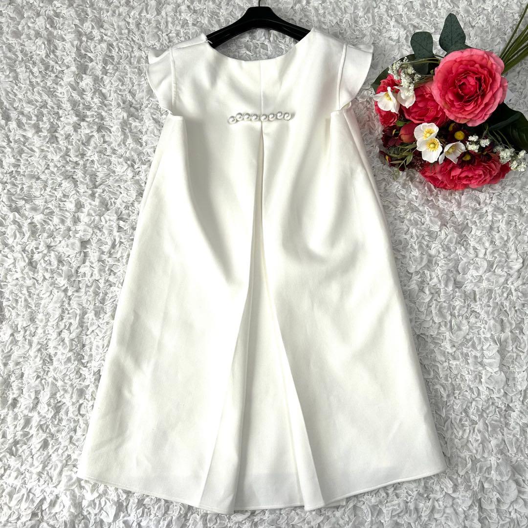 極美品✨2020年購入 ヨーコチャン バックパール フリル袖 ワンピース ドレス