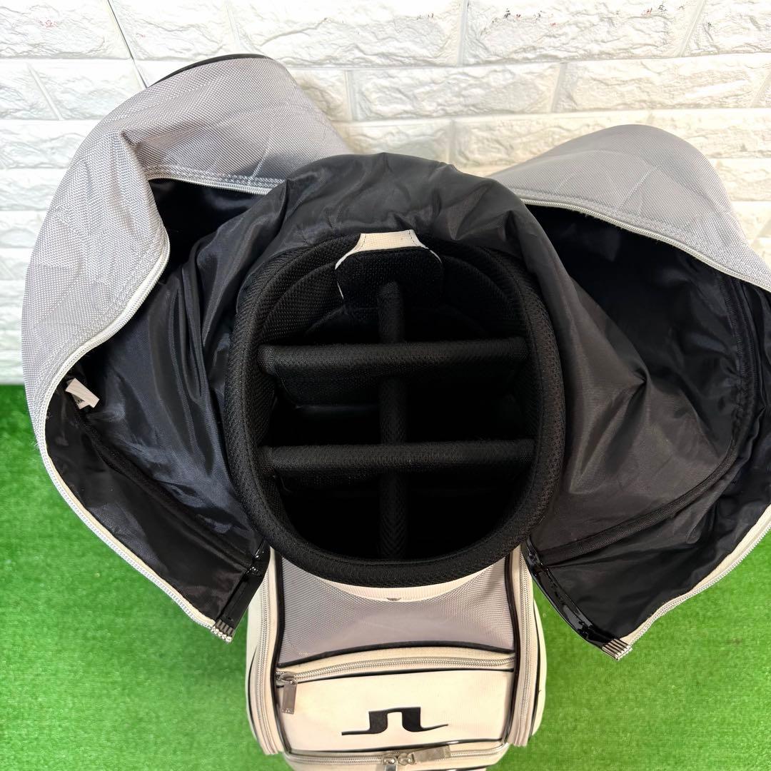 J.LINDEBERG ゴルフ　キャディバッグ ホワイト・グレー 良好　多収納