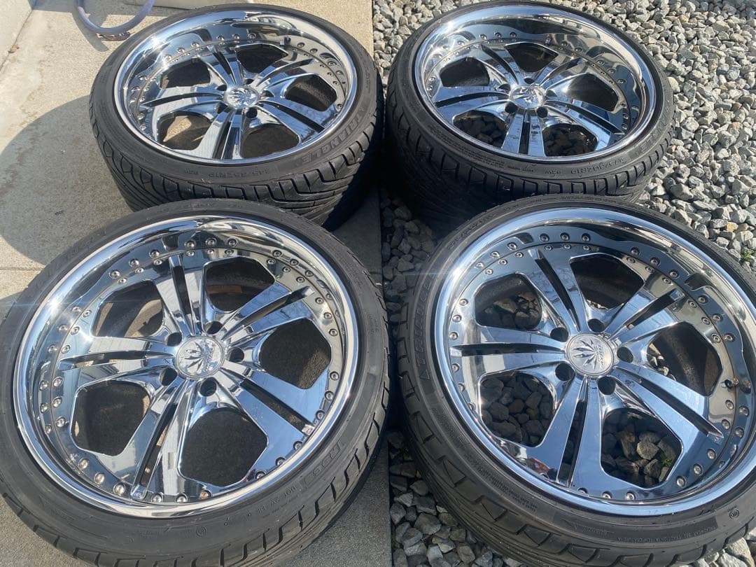 19インチ クロームホイール245/35ZR19と275/30ZR192本セット