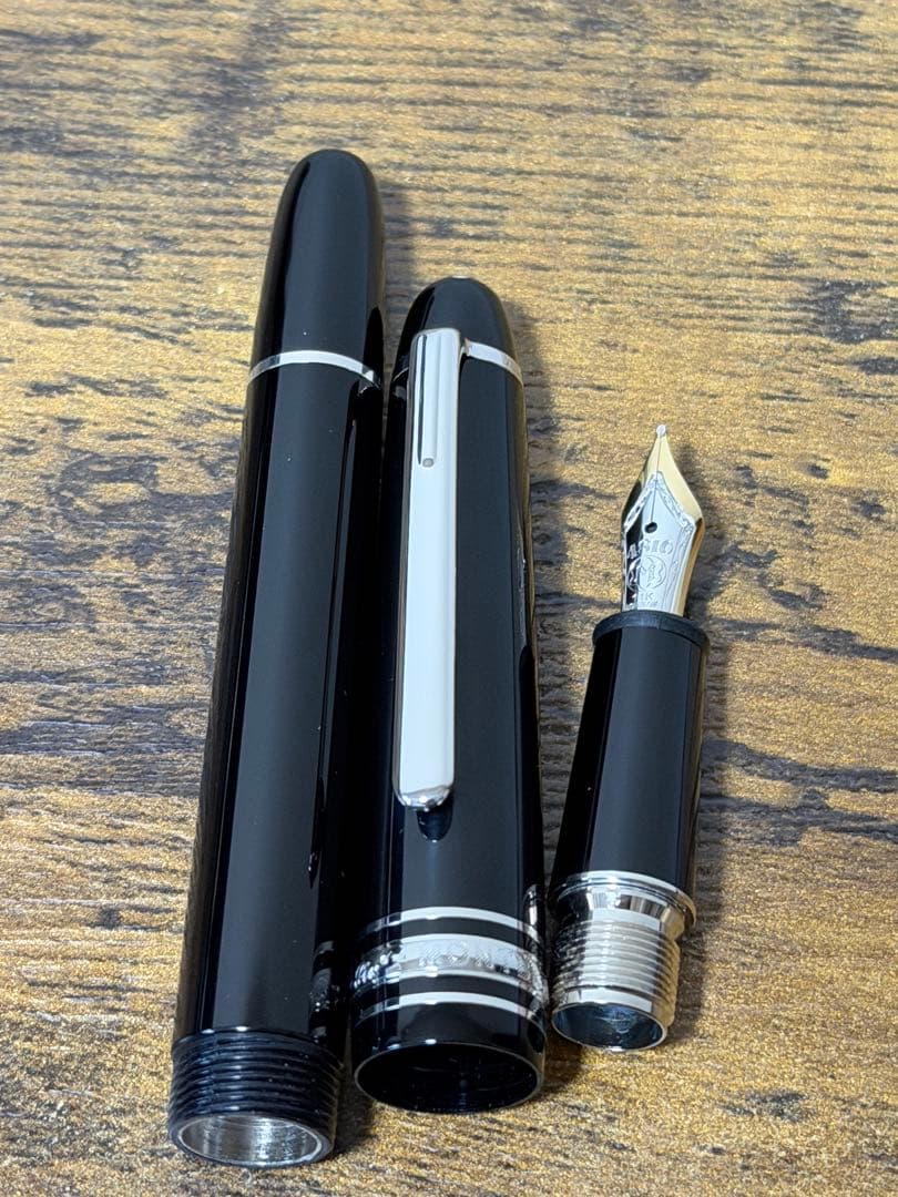 試筆のみ　P145 プラチナライン　14k バイカラー　万年筆　Pix刻印　M