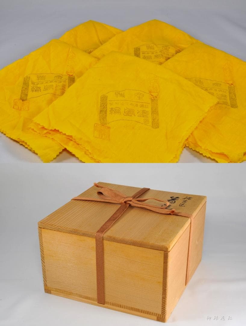 静峰 輪島塗 瓢箪形 瓢蒔絵 内銀溜 箸洗 五 共箱 懐石道具