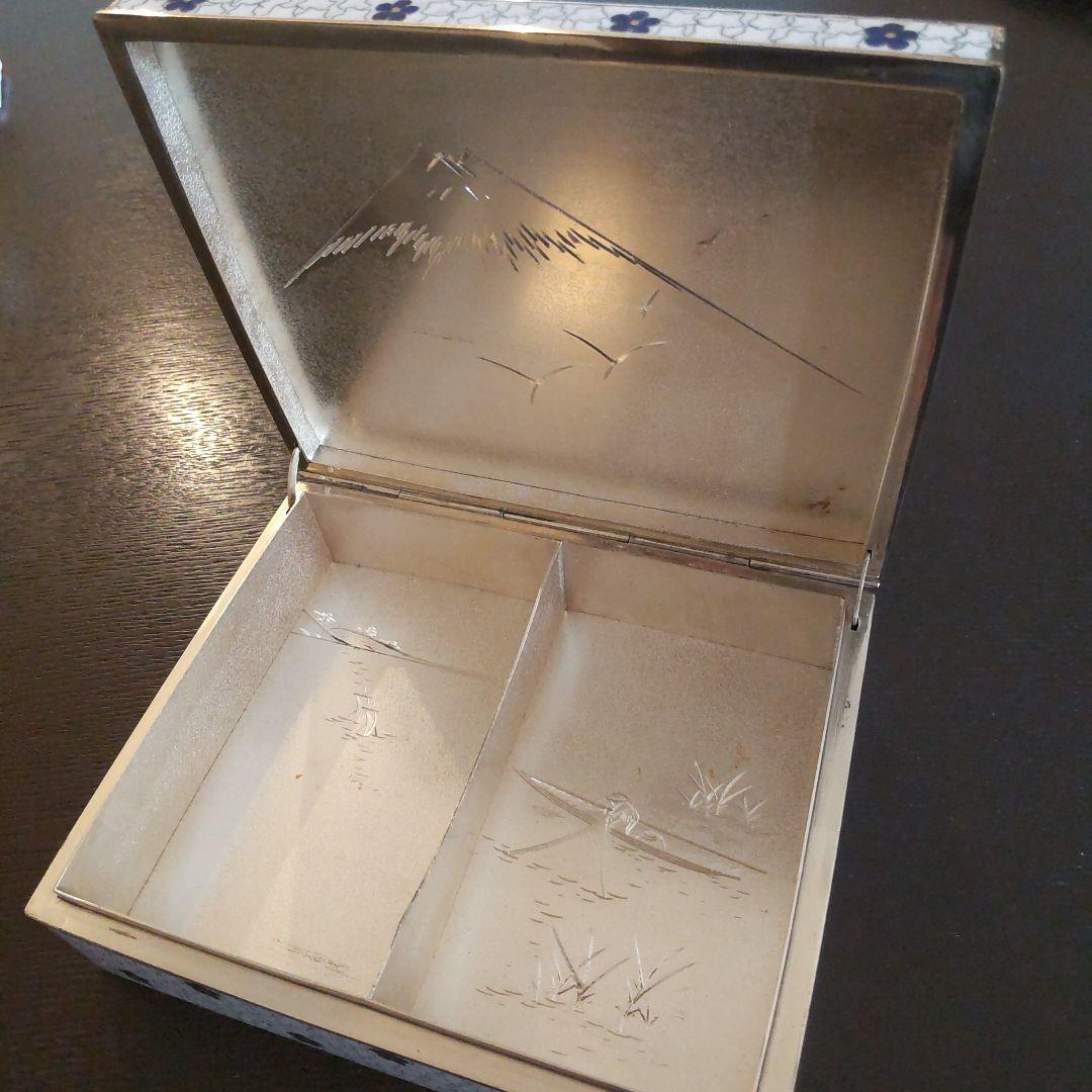 七宝焼 煙草入れ 古美術 アンティーク 花鳥模様 たばこケース 小物入れ