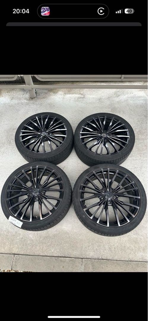 19インチ ブラックホイールセット 1本