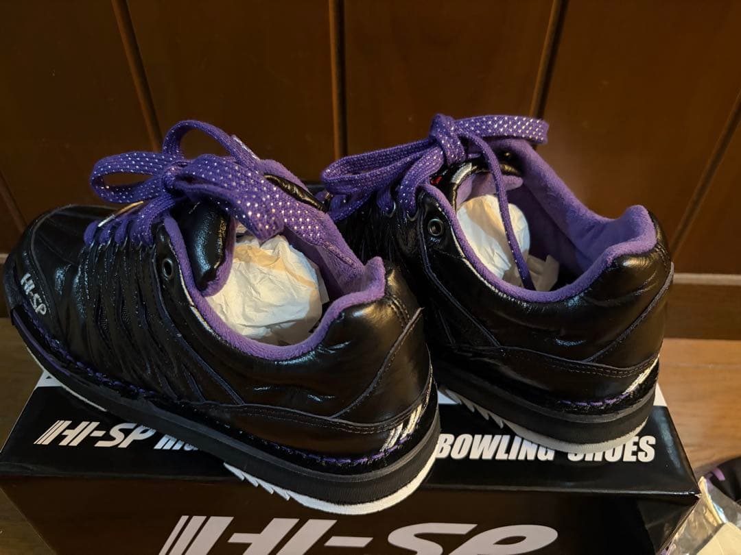 HI-SPボウリングシューズ 黒/紫　Cordoloコアドロ　24.5cm 新品