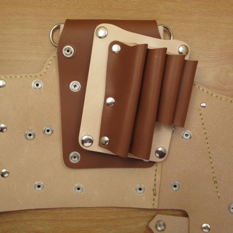 【トリマー向き】 ８丁差し 本革シザーケース　キャメル　TSC-13/CCA