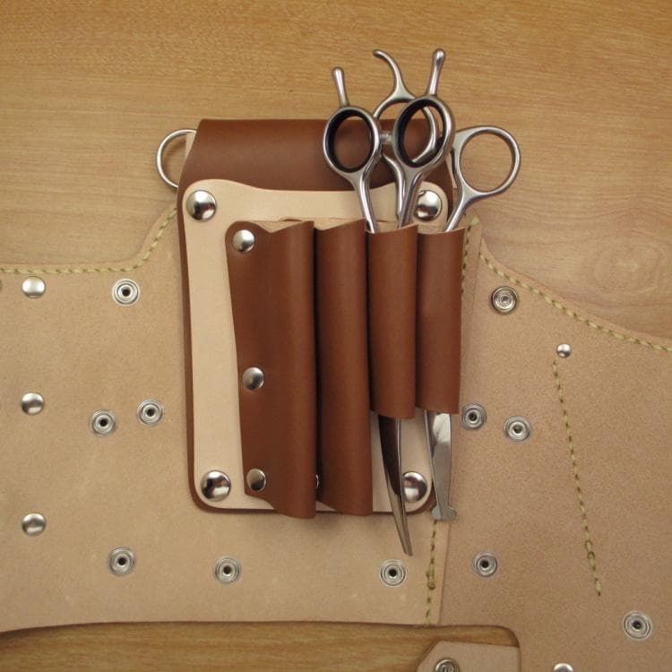 【トリマー向き】 ８丁差し 本革シザーケース　キャメル　TSC-13/CCA