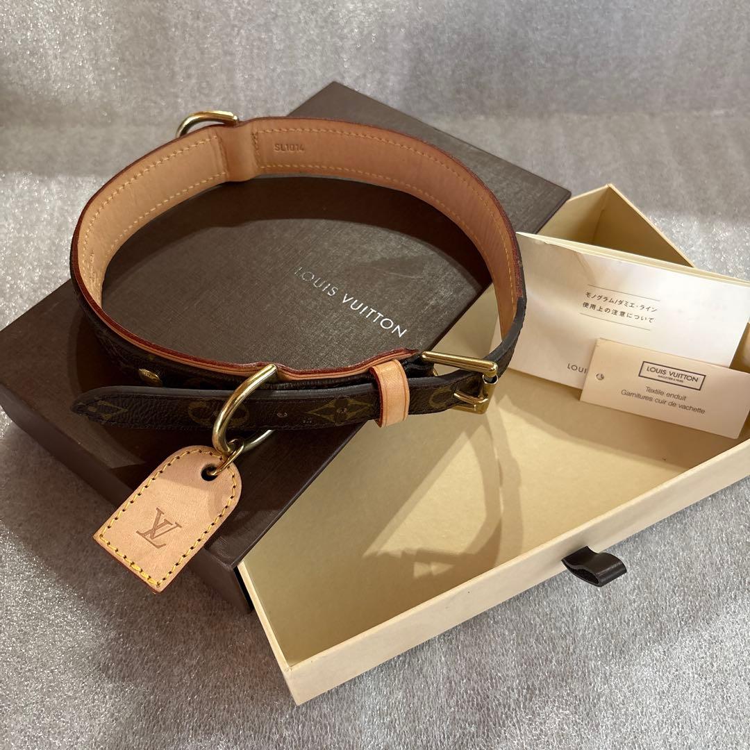 【超美品】LOUIS VUITTON モノグラム／大型犬用 高級レザー首輪
