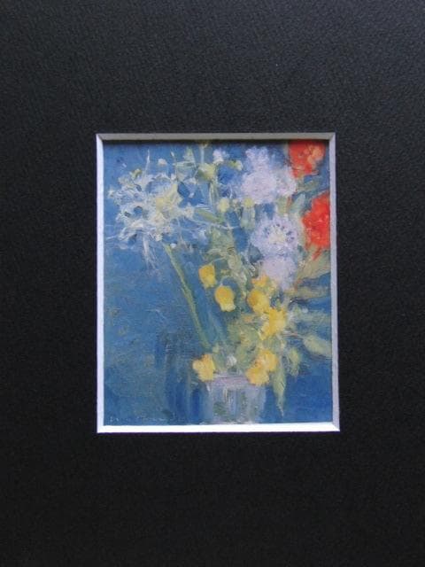 今関鷲人、初秋の花、希少な額装用画集より、新品高級額装付、状態良好