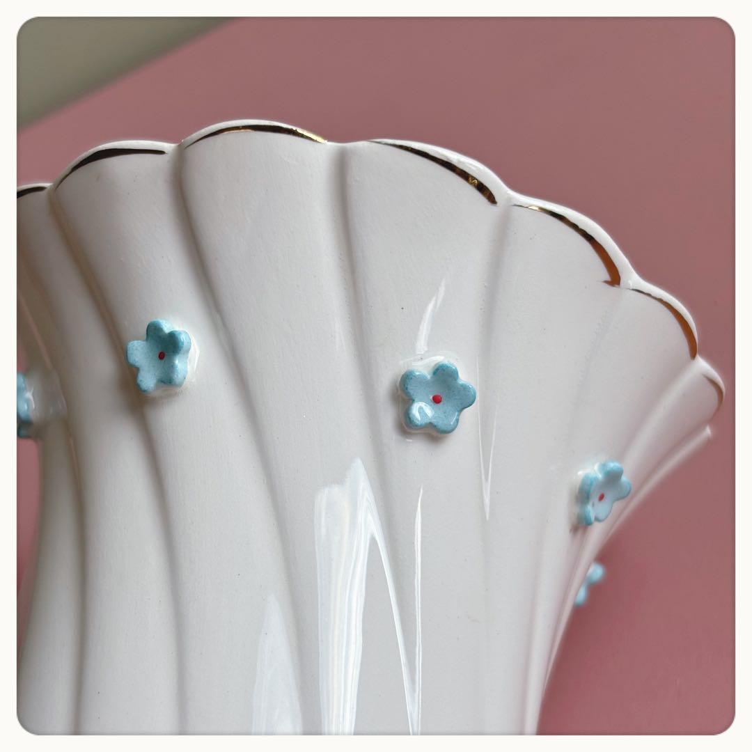 ヴィンテージ　アメリカ製　ハンドモチーフ　花瓶　フラワーベース