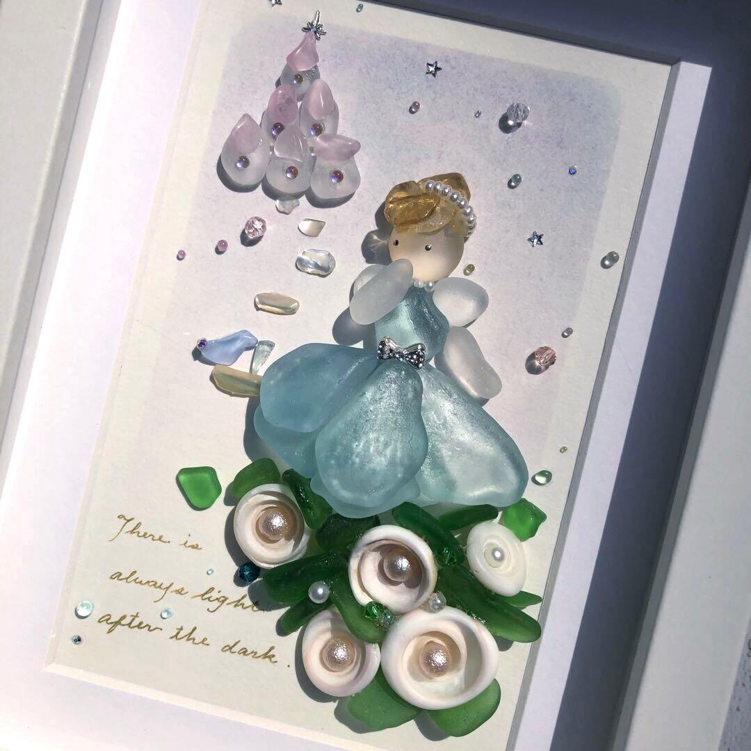 シーグラスアート ⭐️ ヒーリング キャッスル 姫系