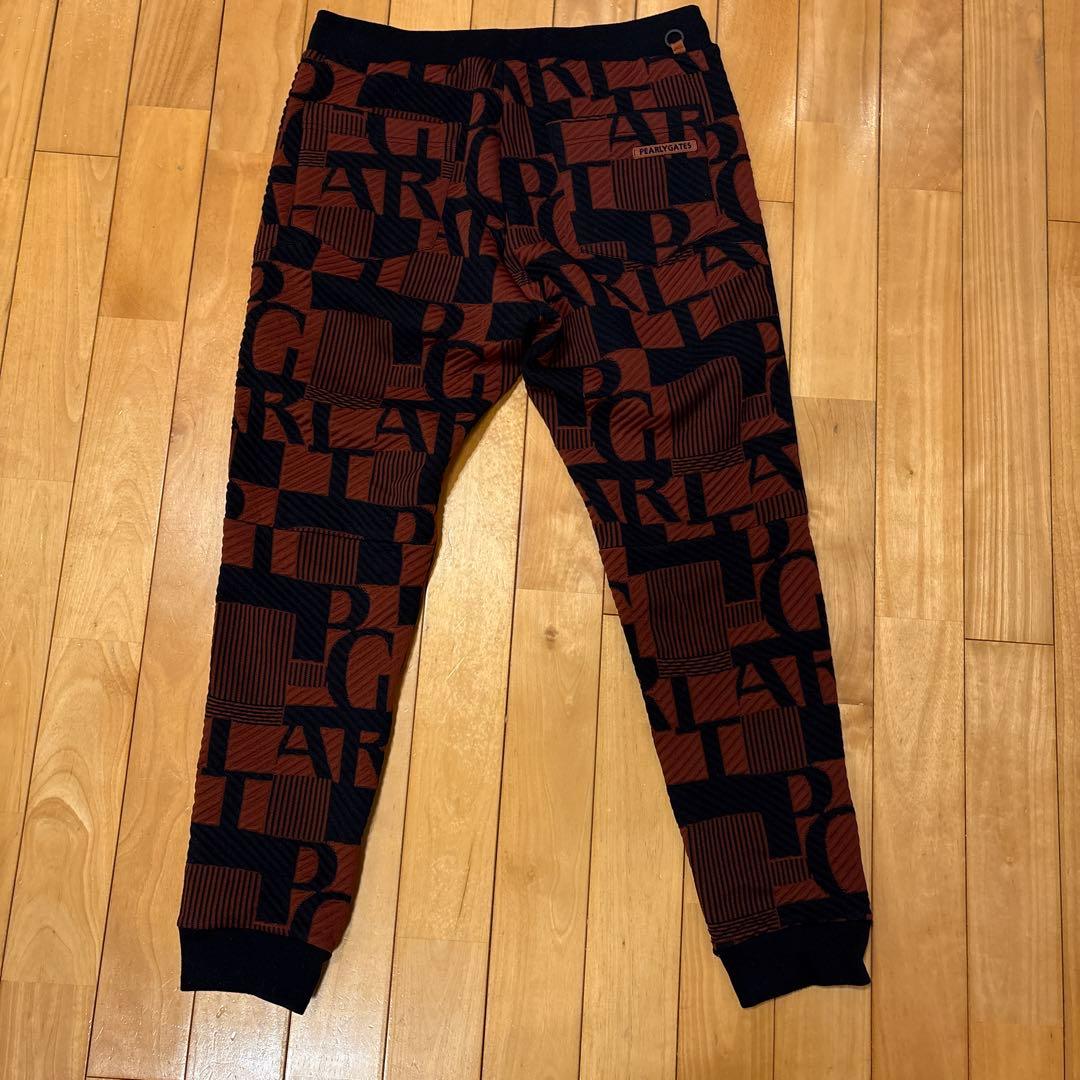 PEARLY GATES ロゴパターン ジョガーパンツ