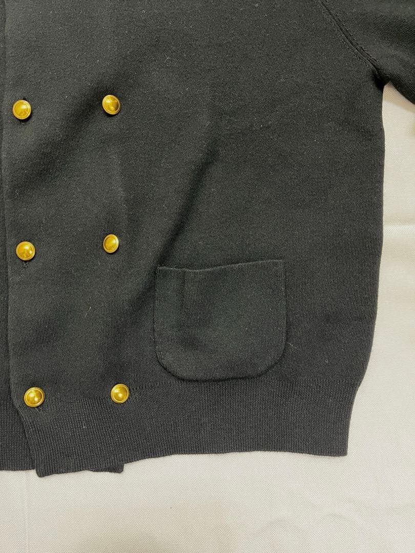 CABaN キャバン コットンカシミヤ ダブルボタンカーディガン ブラック