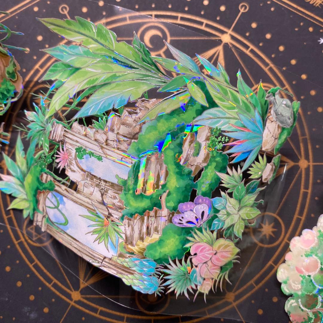 【9264】海外　マステ　中古巻　貝殻光マスキングテープ　背景装飾系