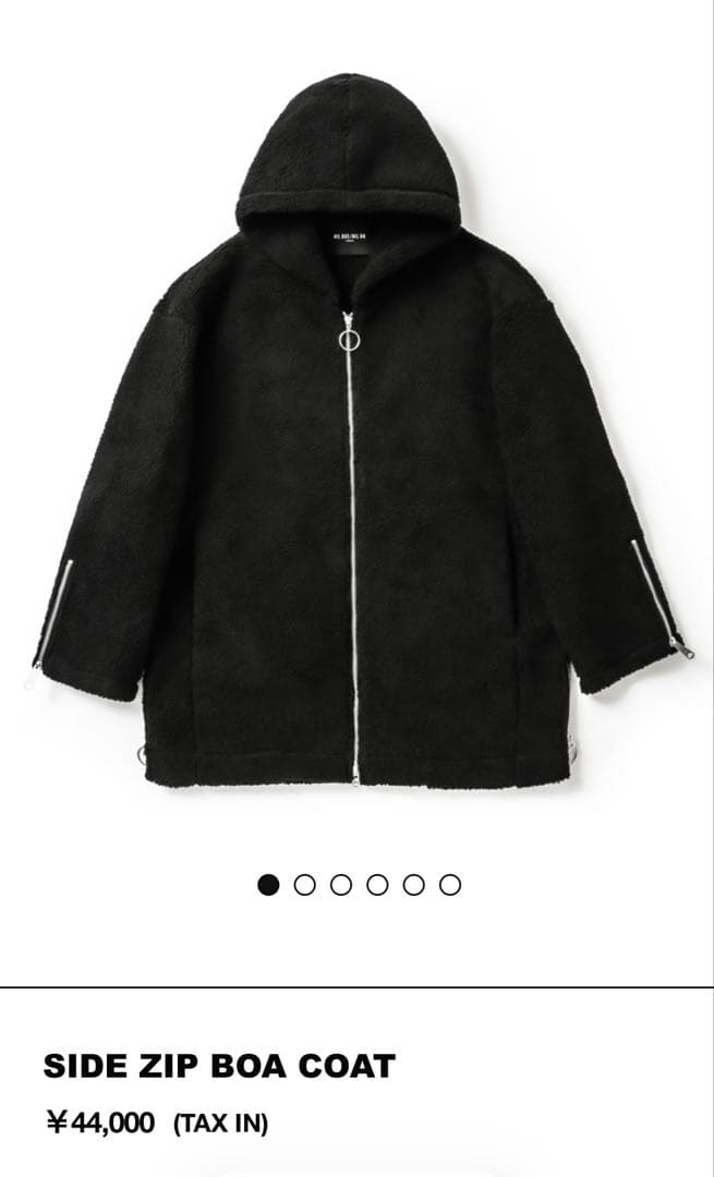 【新品未開封 激レア在庫ラスト】NILDUE SIDE ZIP BOA COAT