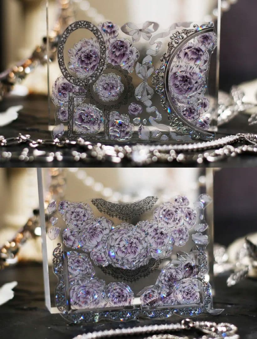 切売 520★ 海外 マスキングテープ マステ PET 装飾 花 3D珠光