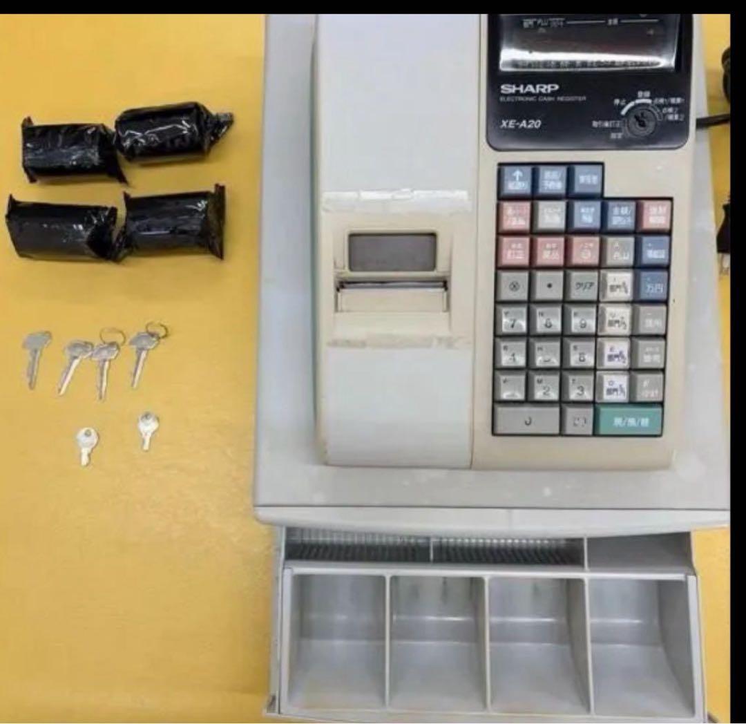 SHARP XE-A20 レジスター 本体レジロール付き