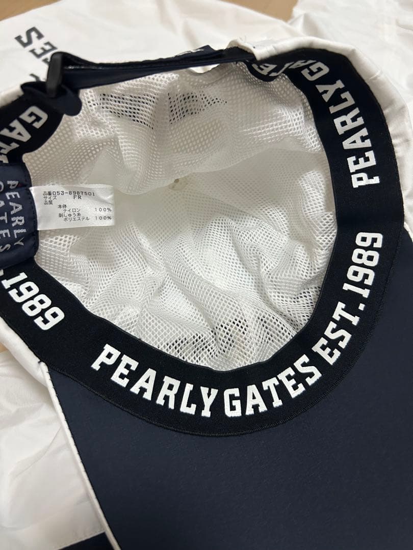 【新品未使用】パーリーゲイツレインウェア　白×ネイビーPEARLY GATES